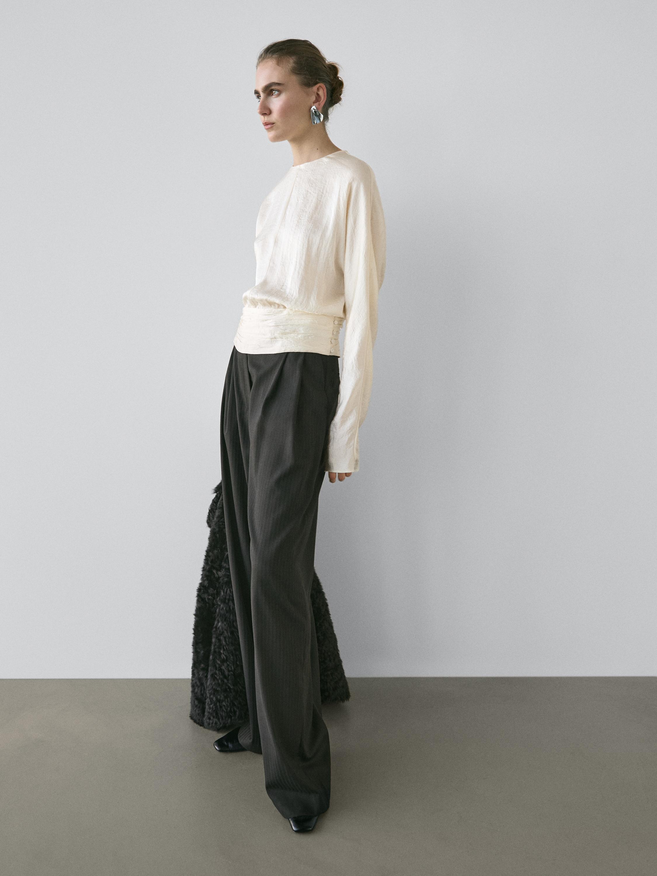 Striped trousers with darts - STUDIO